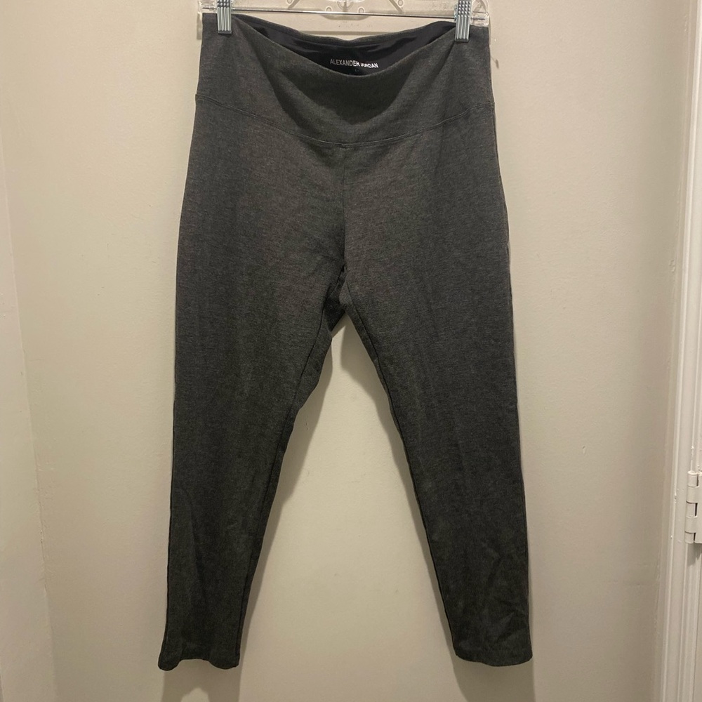 Alexander Jordan Tummy Control Shapewear Leggings Black Gray Women's Size L EUC